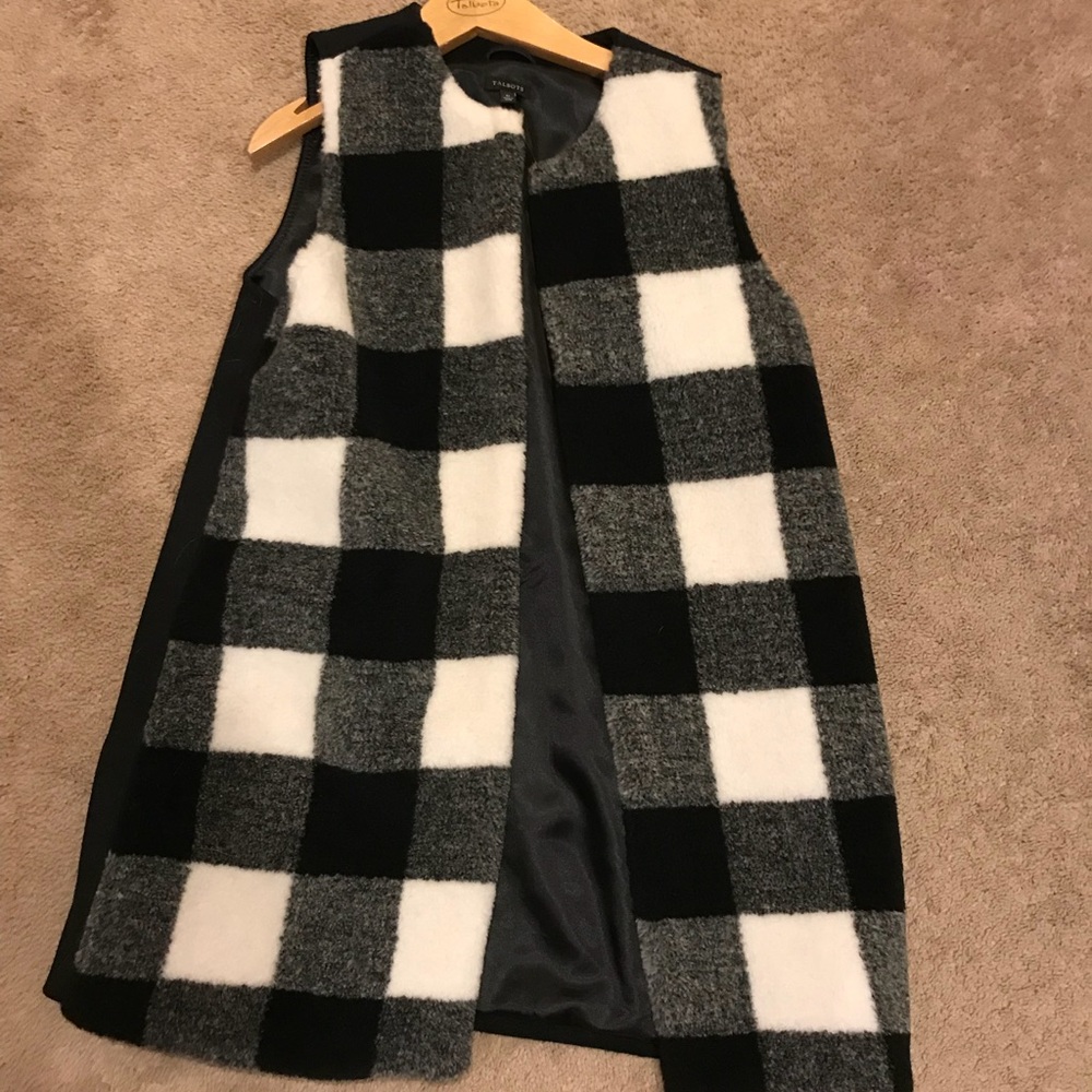 A Talbots Black and White Vest